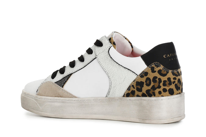 SNEAKERS IN PELLE E PELLE SCAMOSCIATA CON RIPORTI EFFETTO METALLICO