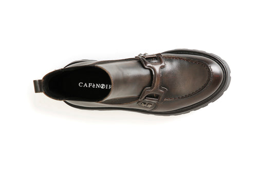 TRONCHETTO CON ELASTICO IN PELLE SPAZZOLATA