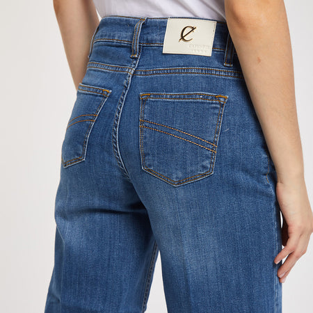 PANTALONE COULOTTE CON ORLO SFRANGIATO