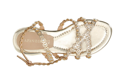 SANDALO ASIMMETRICO CON STRASS