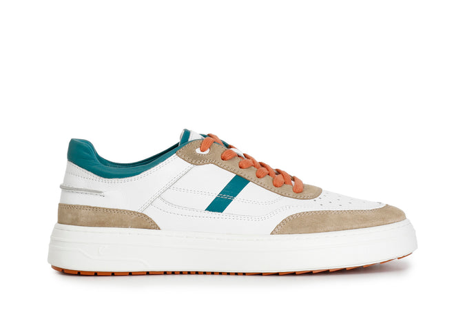 SNEAKERS UOMO IN PELLE E PELLE SCAMOSCIATA SUOLA A CASSETTA