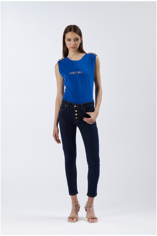 PANTALONE SKINNYCON BOTTONIERA