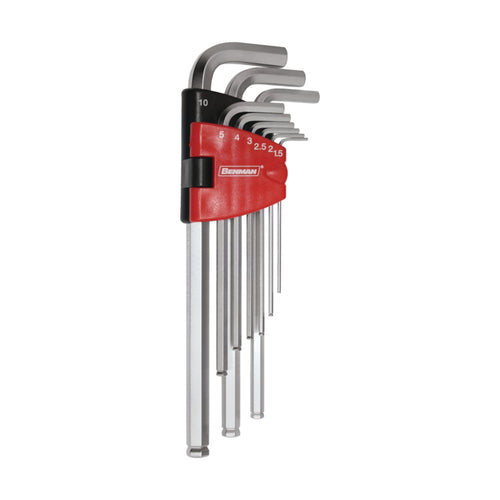 Benman set 9 chiavi esagonali extra lunghe turball