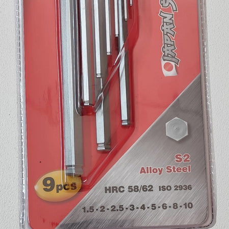 Benman set 9 chiavi esagonali extra lunghe turball