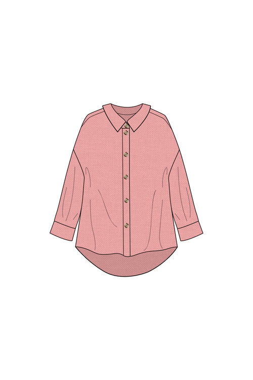 CAMICIA OVERSIZE IN MISTOLINO