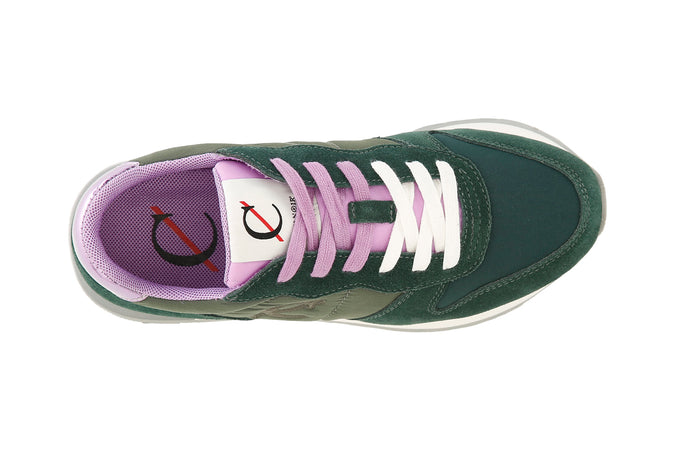 SNEAKERS IN PELLE SCAMOSCIATA E TESSUTO