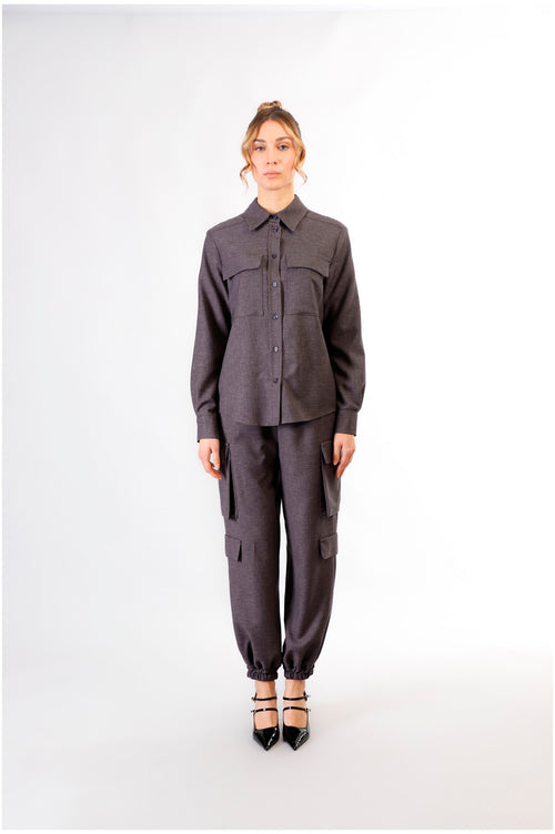 CAMICIA  CON TASCHE A TOPPA