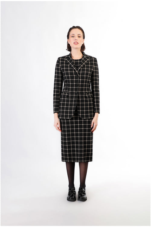 GIACCA MONOPETTO TESSUTO JACQUARD