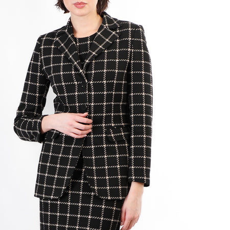 GIACCA MONOPETTO TESSUTO JACQUARD