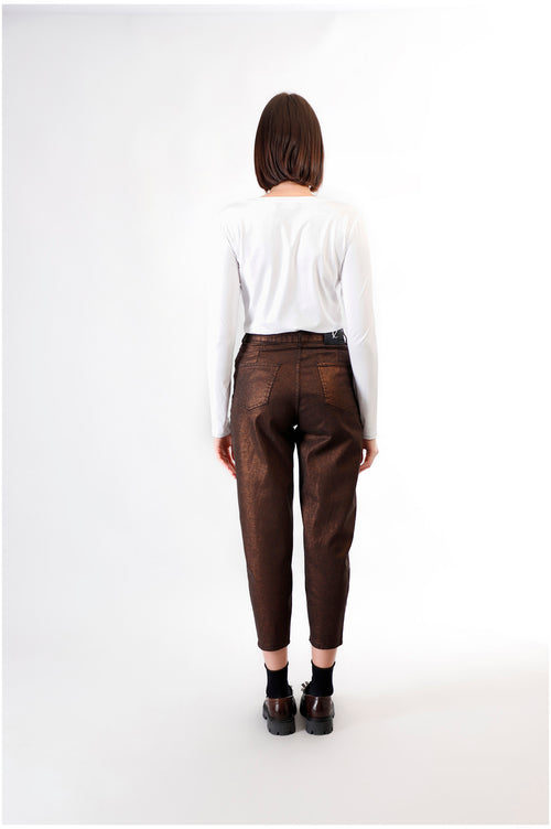 PANTALONE COCOON LAMINATO