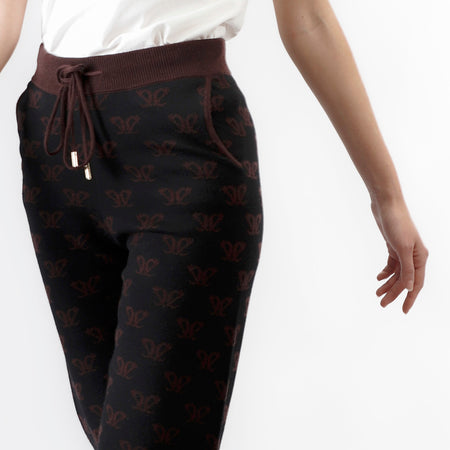 JOGGHER IN MAGLIA CON LOGO JACQUARD