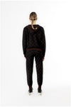 MAGLIA FULL ZIP CON CAPPUCCIO E  LOGO JACQUARD