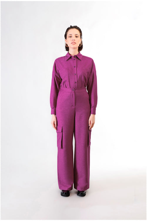 PANTALONE WIDE CON TASCONI
