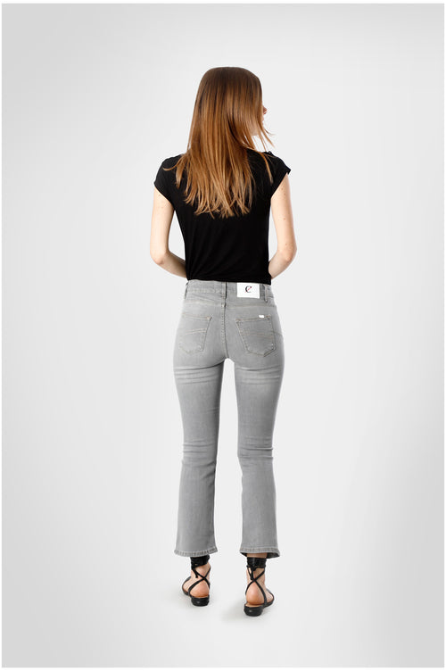 DENIM CROPPED FLARE