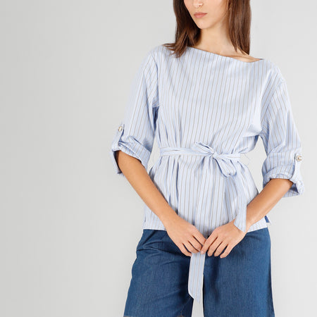 BLUSA RIGATA CON FUSCIACCA