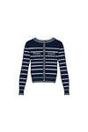 CARDIGAN RIGATO MOTIVO TRAFORO