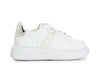 SNEAKERS IN PELLE CON NASTRO LOGATO