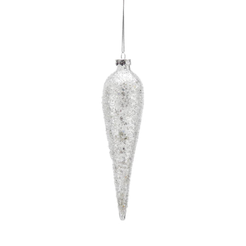 Fuso decorazione per albero di natale Ghiaccio pendaglio in vetro