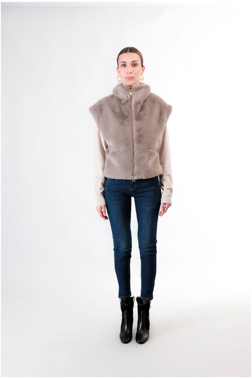GILET IN SIMILPELLICCIA