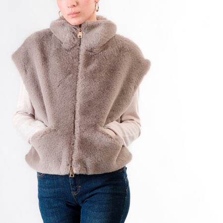 GILET IN SIMILPELLICCIA
