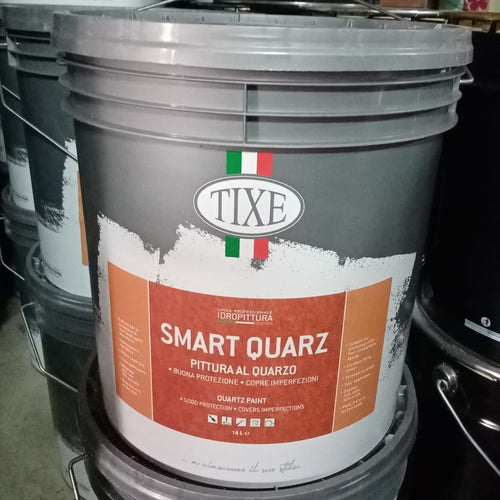 Tixe Smart Quarz 14lt idro pittura al quarzo acrilica bianca opaca grana fine alta copertura