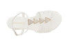 SANDALO IN PELLE MIGNON CON ACCESSORIO TRIANGOLO STRASS