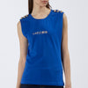 TSHIRT SMANICATA CON BOTTONI E STAMPA LOGO