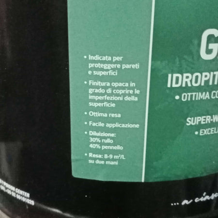 Tixe Gardena 14lt idro pittura superlavabile bianca per interni ed esterni alta copertura