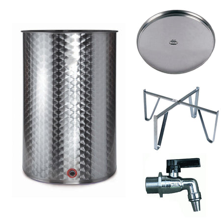 Botte in acciaio inox 18/10 per olio e vino "Made in Italy"
