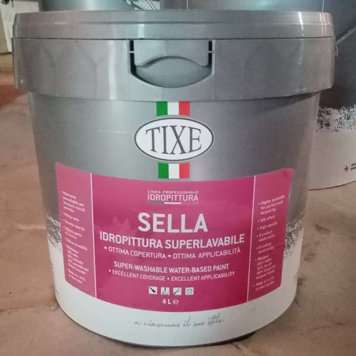 Tixe Sella 4lt idro pittura bianca opaca super lavabile per interni