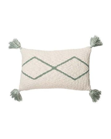 Cuscino Lavorato a Maglia - Little Oasis Nat - Indus Blue - (40x25 cm) Lorena Canals