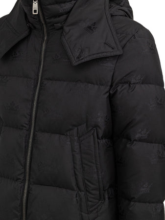 Dolce &amp; Gabbana Giubbotto all over logo nero da uomo