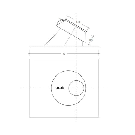 Faldale in rame da 220mm modello per tetti inclinati