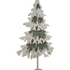 Albero di natale bianco h 100 cm per interno con pigne decorazione natalizia