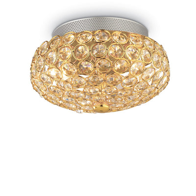 Plafoniera classica Ideal Lux KING PL3 075402 G9 LED cristallo lampada soffitto