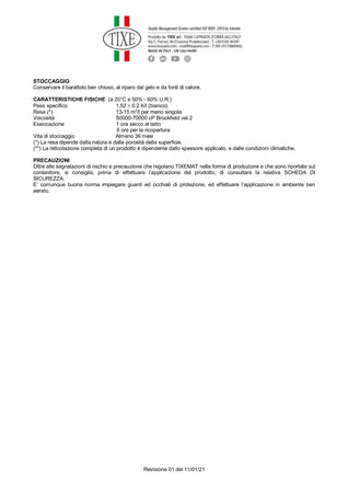 Tixe TIXEMAT 4lt idro pittura bianca opaca riempitiva supercoprente per interni