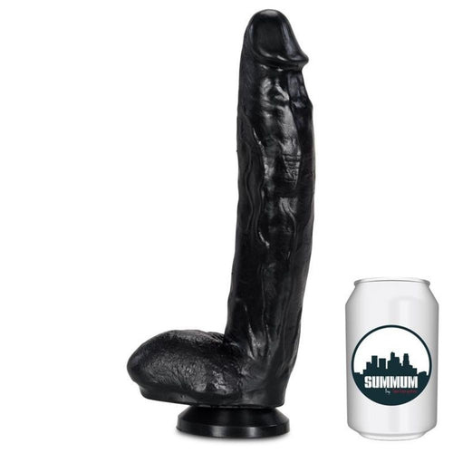 SUMMUM FIDEL Nero Dildo Gigante Realistico Con Testicoli 31,5 cm