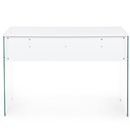 Scrivania "Armos" con cassetti porta pc da ufficio e cameretta in legno 110 cm