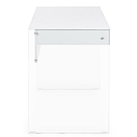 Scrivania "Armos" con cassetti porta pc da ufficio e cameretta in legno 110 cm