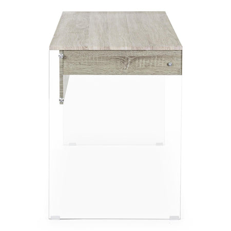 Scrivania "Armos" con cassetti porta pc da ufficio e cameretta in legno 110 cm