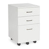 Cassettiera da ufficio Nadir con ruote e 3 cassetti per scrivania altezza 65 cm