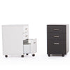 Cassettiera da ufficio Nadir con ruote e 3 cassetti per scrivania altezza 65 cm