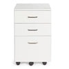 Cassettiera da ufficio Nadir con ruote e 3 cassetti per scrivania altezza 65 cm
