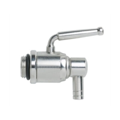 Rubinetto a sfera salva goccia in acciaio inox per bidoni e cisterne ad uso alimentare olio e vino