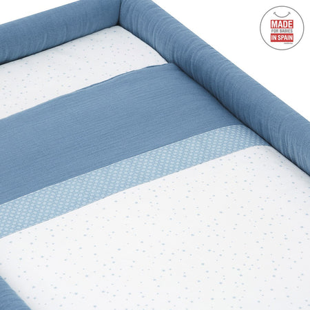 Culla X Di Legno Une Astra Azzurro 55X87X74 Cm
