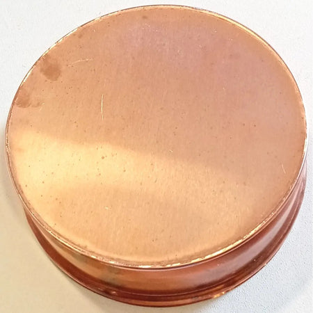 Tappo in rame da 120mm cieco senza scarico condensa innesto F