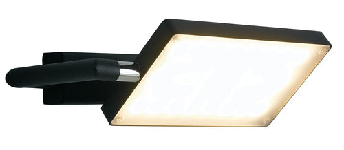 Applique da parete per interno 17W a led orientabile nera FOLIO