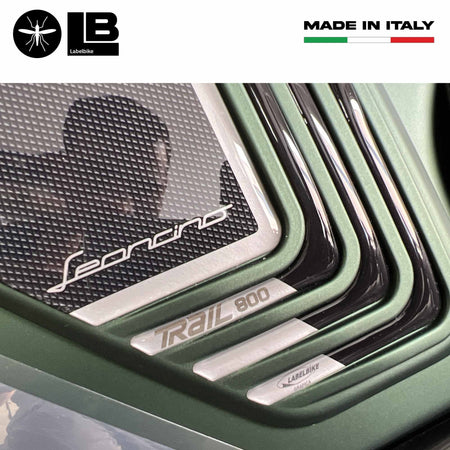 Adesivi 3D laterali serbatoio moto compatibili con Benelli Leoncino 800 Trail