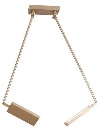 Plafoniera da soffitto 2x17W a led orientabile oro FOLIO