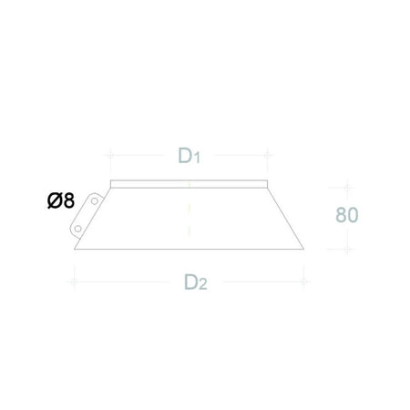 Collare conico da 230mm scossalina in rame spessore 6 decimi